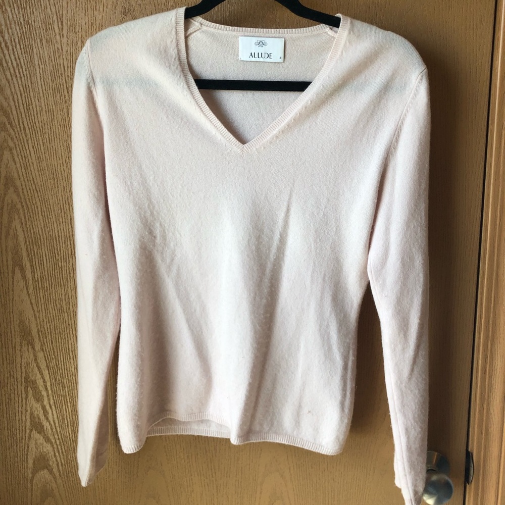 Allude 100% Cashmere Sweater baby pink